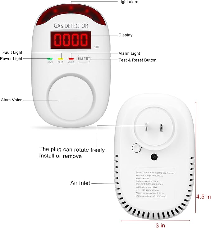 3 Packs Natural Gas Detector - Image 2