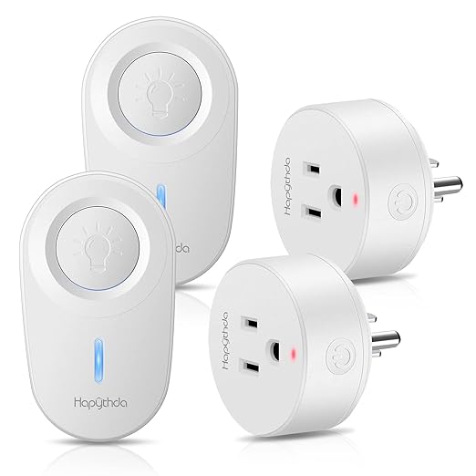 HAPYTHDA Wireless Remote Control Outlet Plug, No Wiring Needed Remote Light by HAPYTHDA