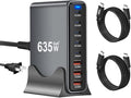 SquareWiz 635W GaN Super Fast Charging Station, 8 Port USB C Charger Block by Unknown