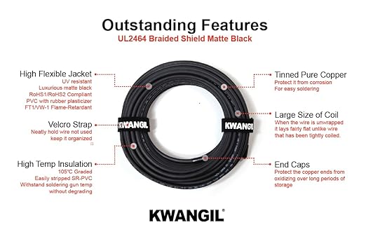 KWANGIL 10C 22AWG AMSB Shielded Cable Wire - Image 3