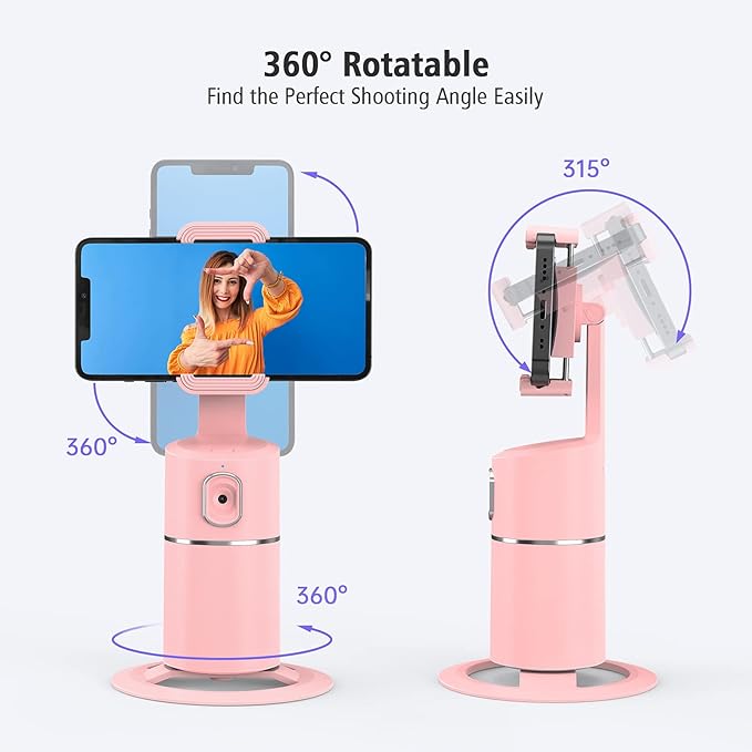 camrola Auto Face Tracking Phone Holder, No App Required, 360° Rotation Face - Image 5