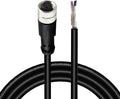 Lonlonty M8 Cable 4 Pin 6.5Ft/2M Female A Coding Circular Connector Cable by Lonlonty