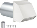 4 Inch Dryer Vent Cover Outside Hooded Wall Vent by JYINCPED