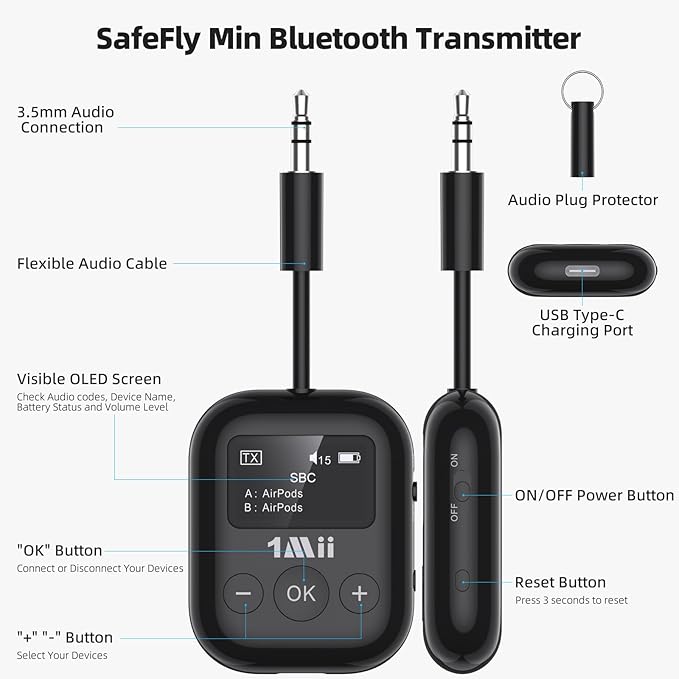 1Mii Airplane Bluetooth 5.3 Transmitter - Image 8