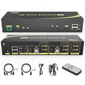 eKL HDMI KVM Switch 2 in 2 Out Dual Monitor Extended Display 4K@60Hz 4:4:4 by EKL