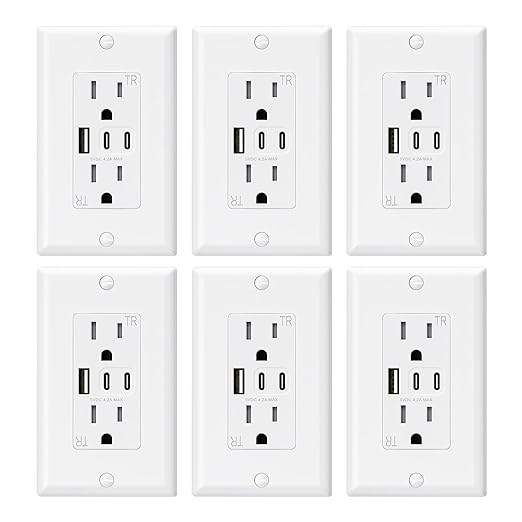 ELEGRP USB Outlets, 15 Amp Wall Outlet by ELEGRP%7CELEGROUP