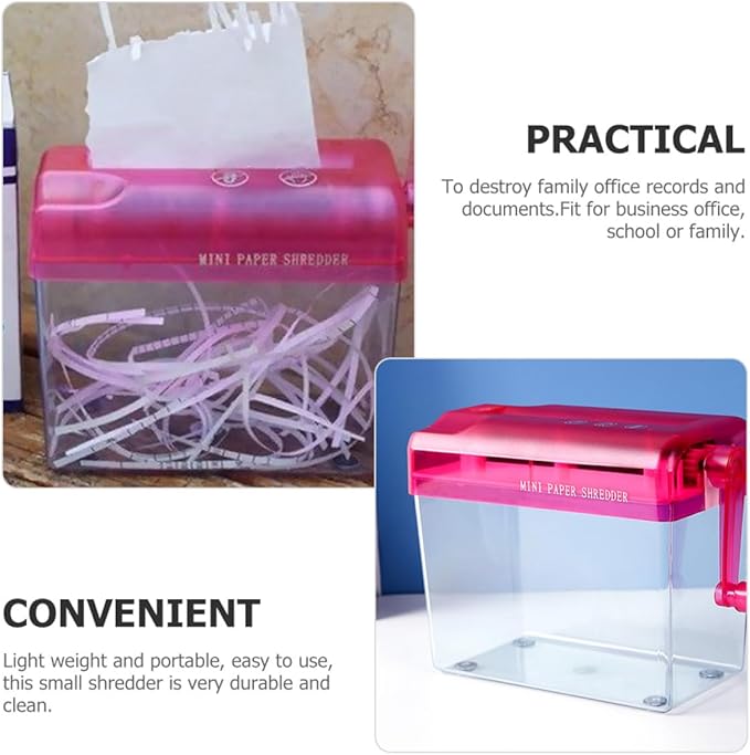 DEARMAMY Manual Paper Shredder for Home and Office, Mini Handheld A4 Paper - Image 9