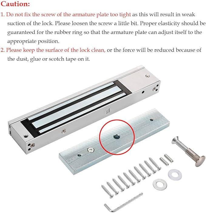 Electric Magnetic Lock 280KG 600LBS Holding Force Electromagnet Lock 12V Fail - Image 3