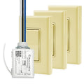 RunLessWire 4-Way Battery-Free DIY Wireless Light Switch Kit 150ft RF Range by RunLessWire