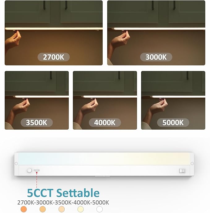 Leetdud Under Cabinet Lighting Plug in or Hardwired Built-in Dimmer, 32 Inch 16W - Image 3