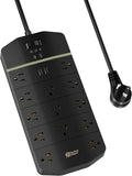Power Strip, SUPERDANNY 5000 Joules Surge Protector by SUPERDANNY