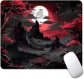 Red Trees, and Moon Square Mouse pad, Waterproof, Anti Slip Rubber Base by Goodsprout