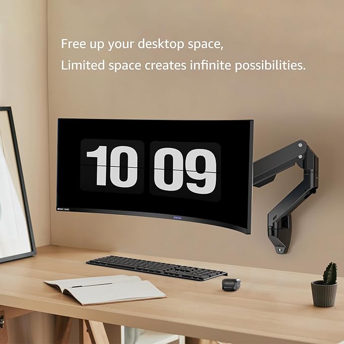 BEWISER Heavy Duty Monitor Arm Wall Mount - Image 2