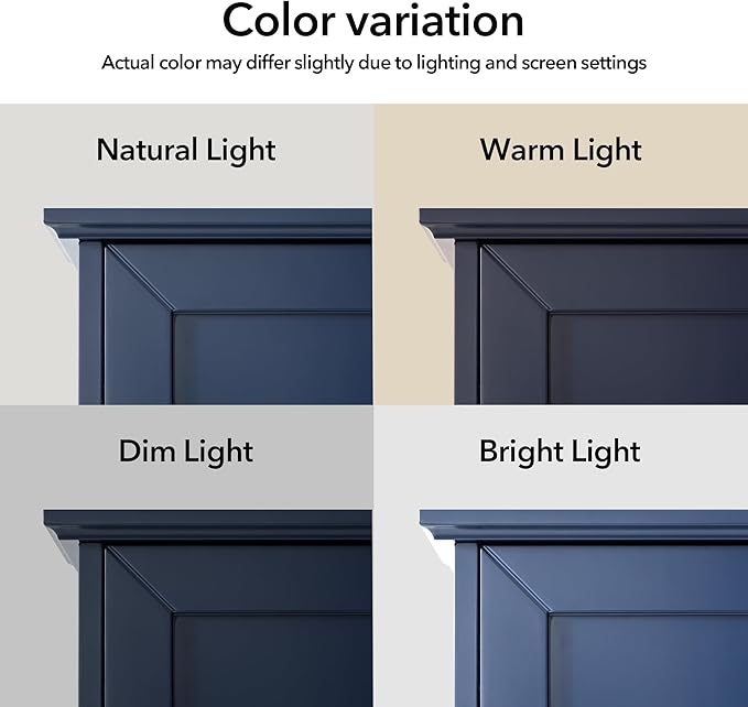 Navy Blue Bathroom Cabinet Wall Mounted - Image 3