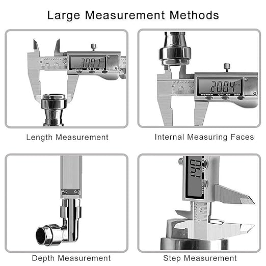 150mm Digital Caliper Stainless Steel Vernier Micrometer Measuring Tool - Image 3