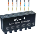 1/8" aux Input Mixing 2 in 4 Channel Way Out Headset Box Headphone Amplifier by Arklove