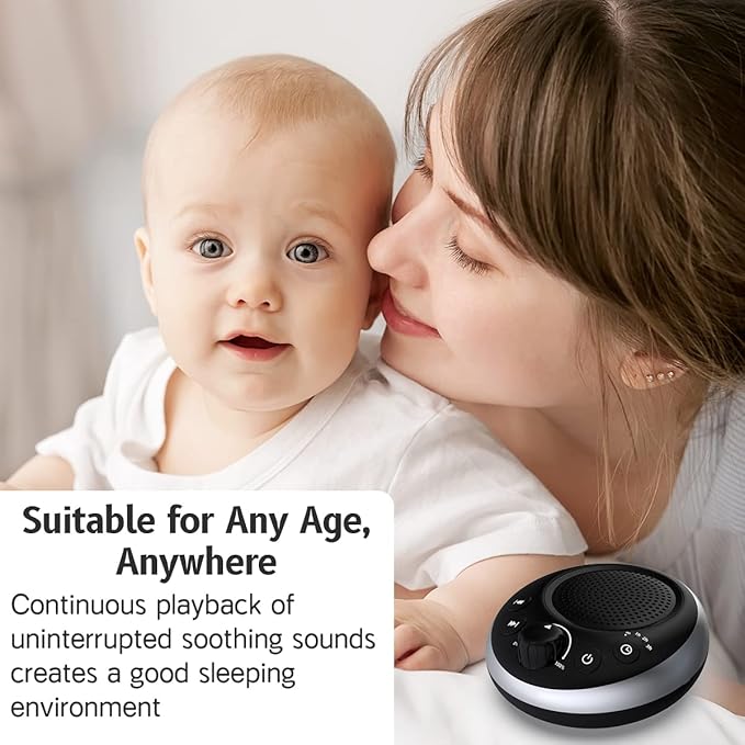 Rechargeable Portable Brown Noise Machine 2000mAH Large Battery Sound White - Image 6
