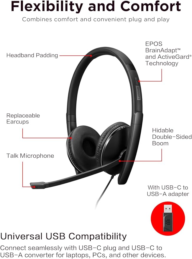 Lenovo Wired ANC Headset Gen 2 - Image 6