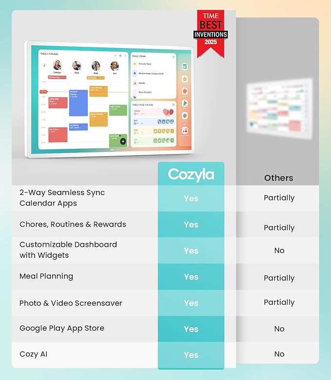 Cozyla Digital Calendar+ 2: 32 inch Wall Planner Touch Screen Chore Chart - Image 2