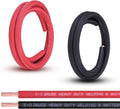 Shirbly 2/0 Gauge Battery Cable, 5FT Red + 5FT Black 2/0 AWG Pure Copper Wire by Shirbly