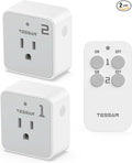 Remote Control Outlet Plug, TESSAN Wireless Light Switch Kit 100ft RF Range by TESSAN