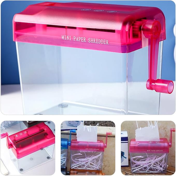 DEARMAMY Manual Paper Shredder for Home and Office, Mini Handheld A4 Paper - Image 6