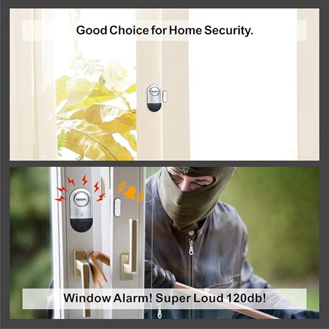 Door Alarms When Opened for Kids Safety, 4 Pack 120dB Loud Window Sensors for - Image 6