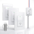 Wireless Light Switch and Receiver Kit, Self-Powered, No WiFi Needed, Remote by AvorectaWirelessSwitch