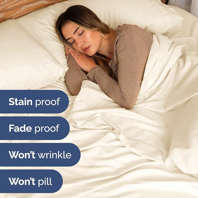 Split Head King Sheet Set – 4 Piece Flex Split Top King Sheets - Image 6