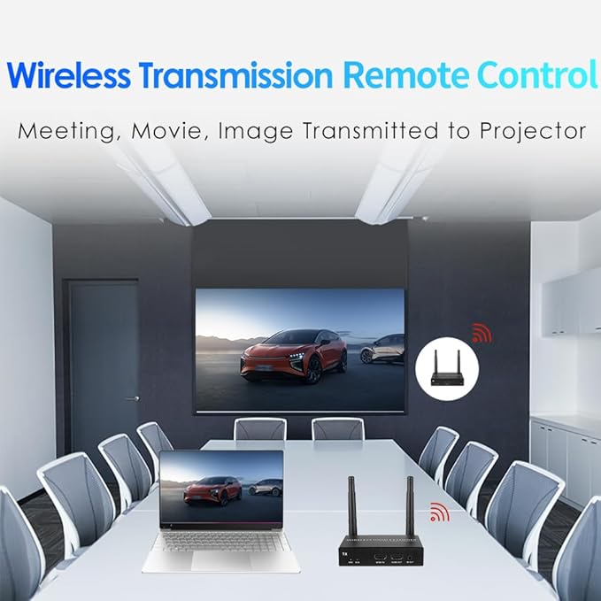 EXVIST 100M 4K@FPS HDMI Wireless Extender Transmitter Receiver W/HDMI Loop-Out - Image 4