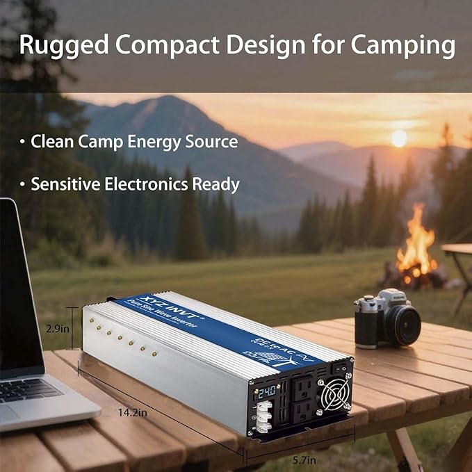 XYZ INVT 3000W Pure Sine Wave Inverter 24V to 120V AC, 6000W Peak Power - Image 5
