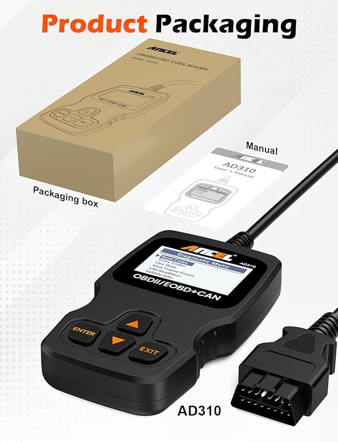 ANCEL AD310 Classic Enhanced Universal OBD II Scanner Car Engine Fault Code - Image 8