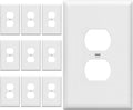 ENERLITES Jumbo Duplex Receptacle Outlet Wall Plate, Electrical Outlet Covers by Enerlites