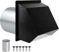 7Inch Wall Vent with Screen and Damper, Galvanized Steel Hooded Wall Vent Cover by JYINCPED
