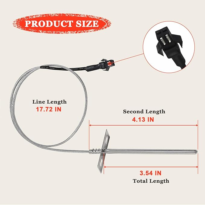 Replacement RTD Temperature Probe Sensor, Compatible - Image 3