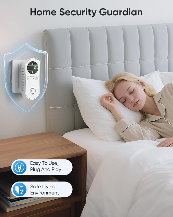 Vilfet Carbon Monoxide Detectors and Natural Gas Detector, 4-in-1 Carbon - Image 5