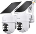 2K Cameras for Home Security-2.4G WiFi Outdoor Camera Wireless Solar/Battery by Cinnado