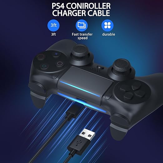 SCOVEE PS4 Controller Charging Cable Compatible - Image 2