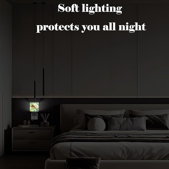 FSHVQKD Cute Sloth in Jungle Night Light, Plug-in Night Lights - Image 7