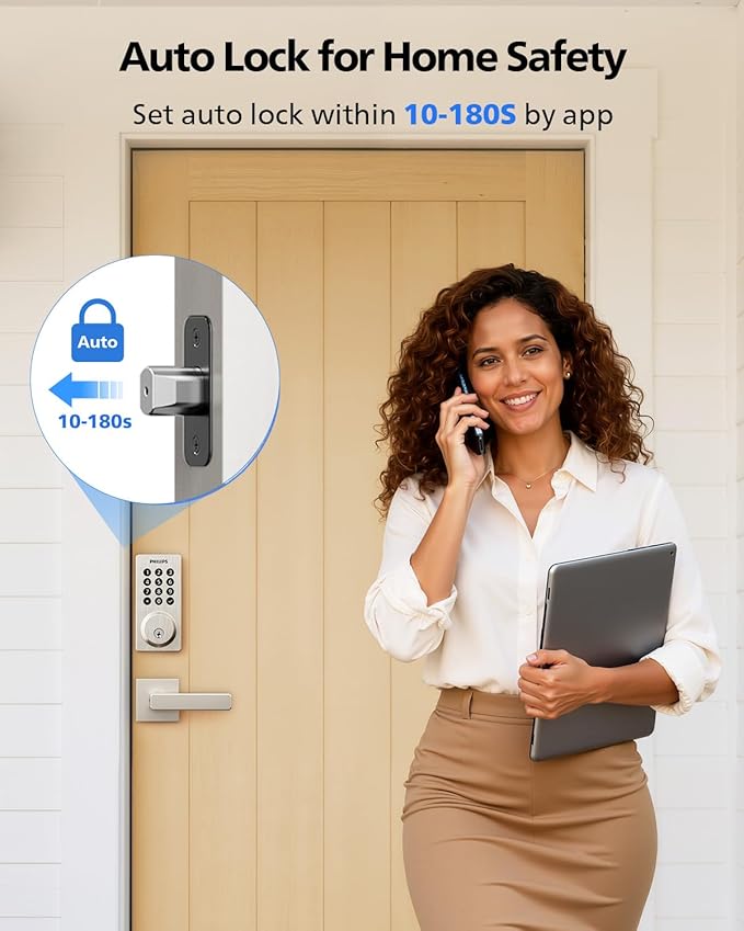 Philips WiFi Smart Keypad Deadbolt Lock, App Remote Control, No Hub Required - Image 6