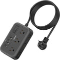 Flat Plug Extension Cord 10 Ft, NTONPOWER 6 Widely Spaced Outlet Power Strip by NTONPOWER