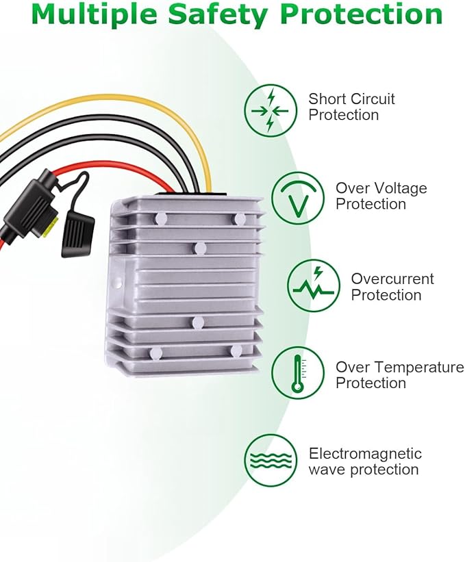 48V to 12V Converter Golf Cart Voltage Regulator Reducer Transformer Waterproof - Image 4