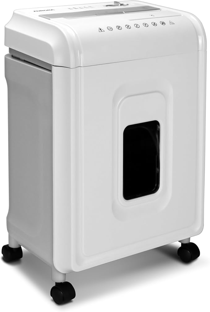Aurora Anti-Jam 12-Sheet Cross-Cut Paper/CD and Credit Card Shredder - Image 7
