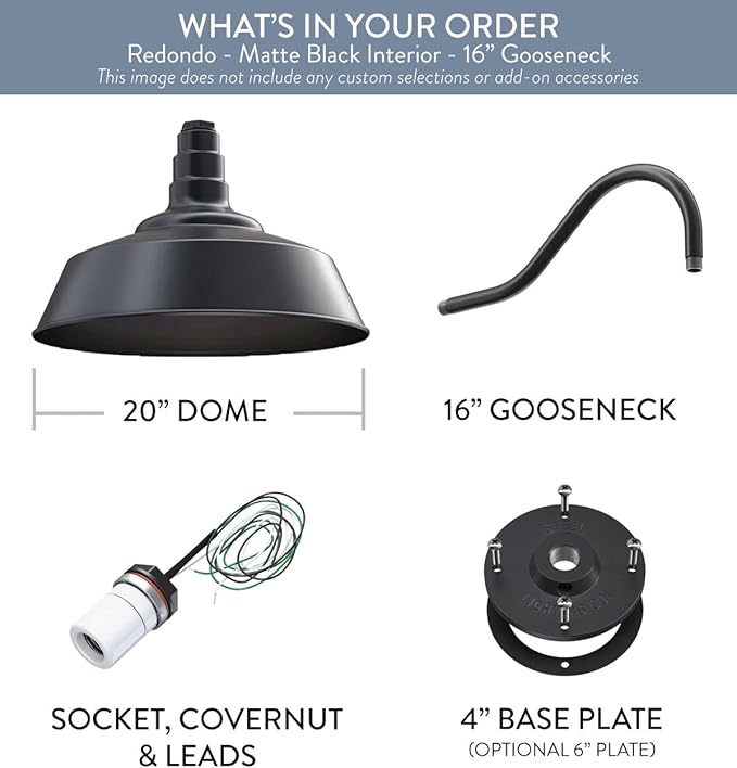 Steel Lighting Co. Large Outdoor Barn Light | Gooseneck Light Fixture | Made in - Image 8