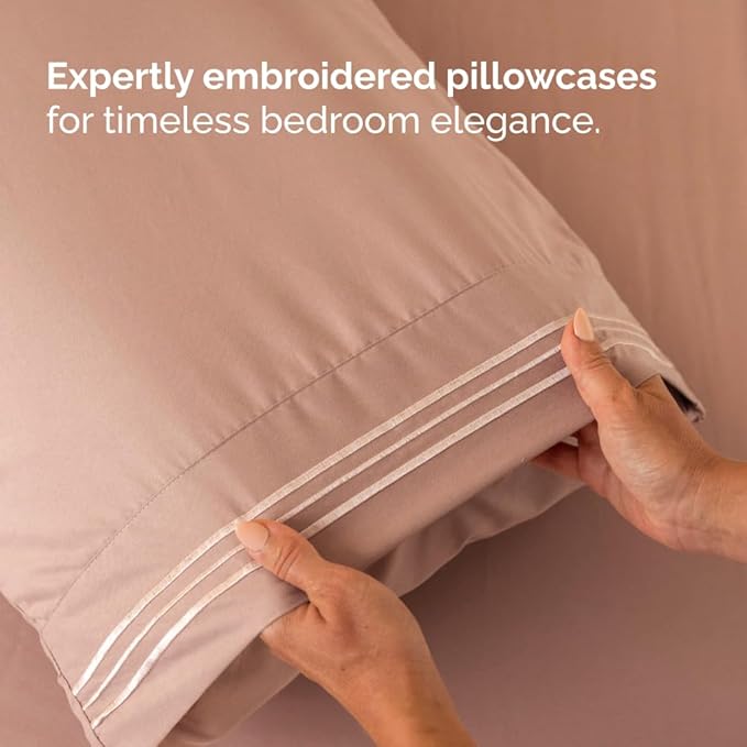 Split Head King Sheet Set – 4 Piece Flex Split Top King Sheets - Image 8