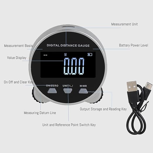 Digital Measuring Wheel USB Rechargeable 652.8ft/199m High Precision Measurement - Image 6