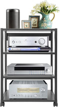 5-Tier AV Media Stand with Universal Wheels, Center Stereo Components Storage by Unknown