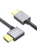 XAOSUN Right Angle HDMI 2.0 Cable 10 FT, 18Gbps High Speed HDMI Cord Support by XAOSUN