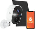 Dzees Solar Powered Security Cameras Wireless Outdoor WiFi, 2K Color Night by Dzees