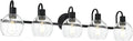 WINSHEN 5-Lights Black Bathroom Vanity Light Fixtures Over Mirror, Modern by WINSHENLighting